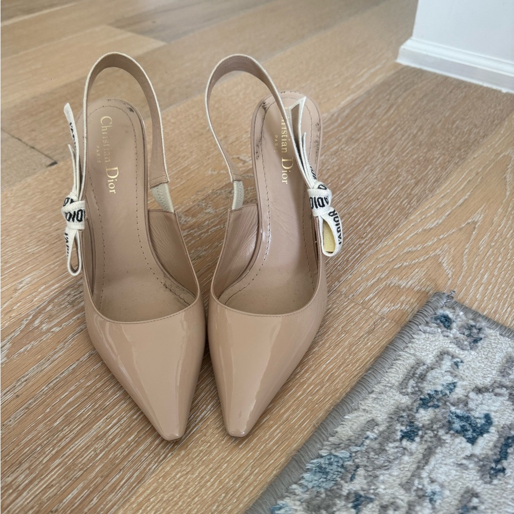 J’Adior Dior Nude Slingback Heels size 39! - Picture 2 of 5